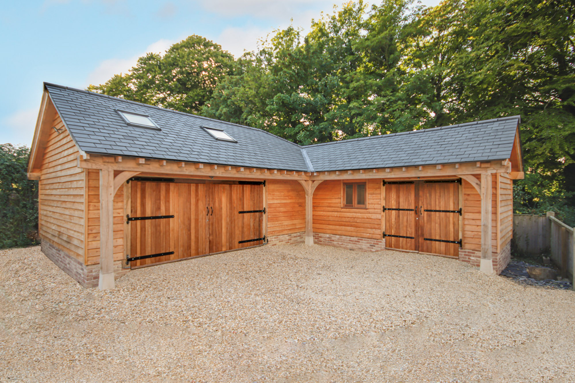 Full Elevation View Of Timber Framed Outbuilding